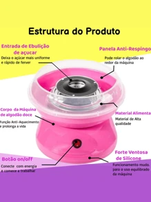 Mini Portable Electric Cotton Candy Machine - 白色 - 查看 10