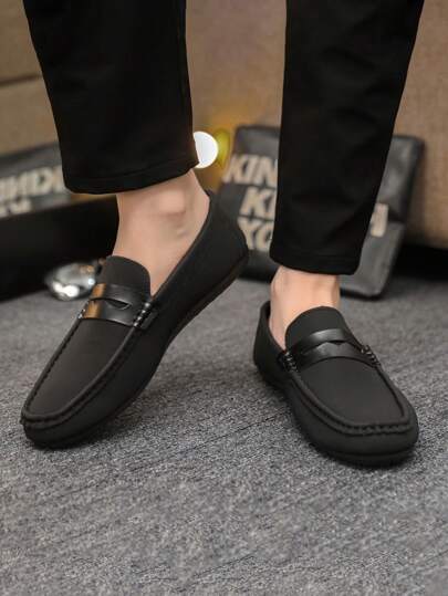 2024 Autumn New Men's Loafers Classic Fashion Comfortable Slip-On Casual Driving Shoes Soft Bottom Leather Shoes