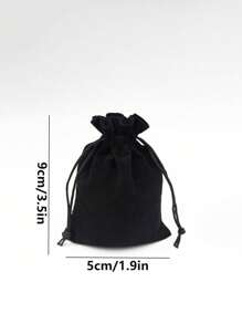 1 件字母图案旅行吹风机收纳袋抽绳设计黑色涤纶绳袋衣柜整理器旅行便携包防水口袋衣物分类挂袋 - 紅色 - 查看 6