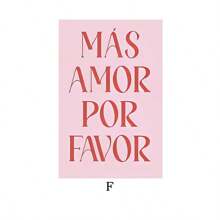 1PC Modern Nordic More Mas Amor Por Favor Spaanse Quote Posters Print Canvas Schilderij Trendy Roze Liefde Quote Muurkunst Kamer Huisdecoratie Geen Lijst