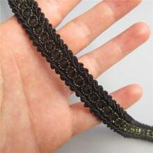 Geflochter Spitzentrimm 15 mm Breite Stickerei gewebter Trimm für Hochzeit Braut, Kostüm oder Schmuck, Basteln und Nähen