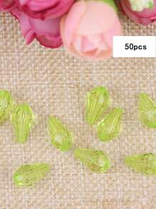 50pcs/Pack 13mm*8mm Acrylic Faux Crystal Waterdrop Shaped Beads For DIY Curtain, Garland, Jewelry Making, Bracelet Craft, Assorted Colors - 50 Water Drop Beads - View 20