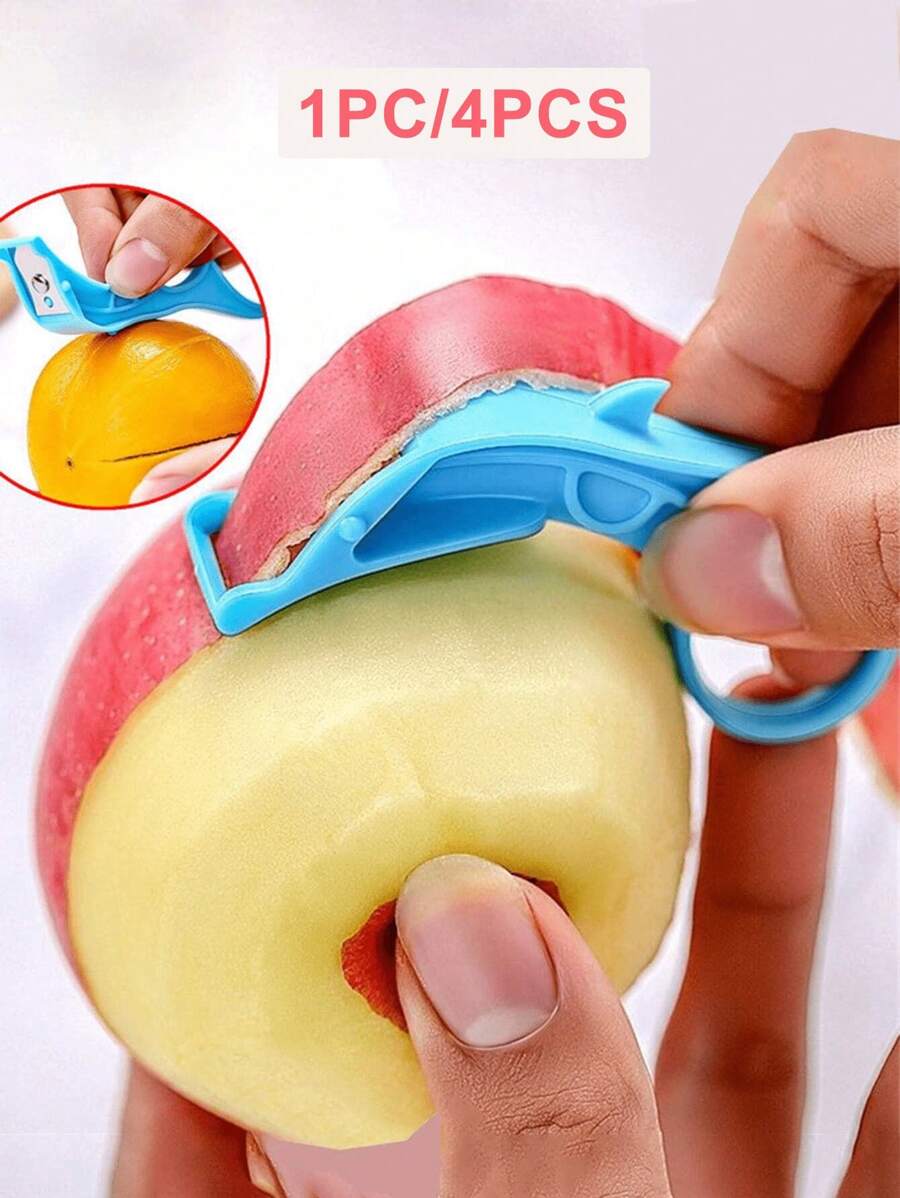 1 cái/4 cái Dụng cụ gọt vỏ trái cây đa năng, Dụng cụ gọt vỏ rau củ, Dụng cụ gọt vỏ sáng tạo, Dụng cụ gọt vỏ đa năng, Dụng cụ gọt vỏ khoai tây, Dụng cụ gọt vỏ cam có tay cầm hình vòng, Dụng cụ gọt vỏ táo nhà bếp, Dụng cụ gọt vỏ dưa, Dụng cụ gọt vỏ lê tái sử dụng, Dụng cụ gọt vỏ cà rốt, Dụng cụ nhà bếp, Đồ dùng nhà bếp, Tiện ích nhà bếp, Màu sắc ngẫu nhiên - Nhiều màu - Xem 1