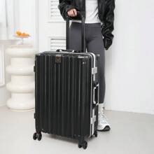 铝框行李箱男女通用24寸登机箱大容量春游必备网红热销 - 黑色 - 查看 3