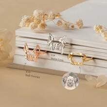 Nhẫn tên chó | Nhẫn tai chó | Nhẫn tên thú cưng tùy chỉnh | Tai chó cá nhân hóa | Quà tặng cho người yêu thú cưng | Quà tặng Ngày của Mẹ - Hoa hồng vàng - Xem 2