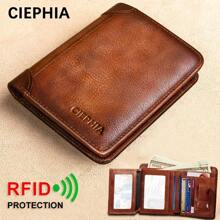 Genuine Leather Rfid Blocking Wallets For Men, Retro Thin Short Multi-Functional ID Credit Card Holder, Gifts To Men On Valentine's Day - Multicolor - View 11