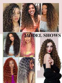 女士卷曲钩针发 GoGo 卷曲钩针发 天然黑色深波浪编织发 合成波西米亚钩针辫子水波钩针接发（18 英寸、24 英寸） - 彩色 - 查看 7