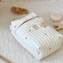 1pc Mommy Diaper Bag Multi-Function Stitching Hanging Pouch Disposable Diaper Storage Bag