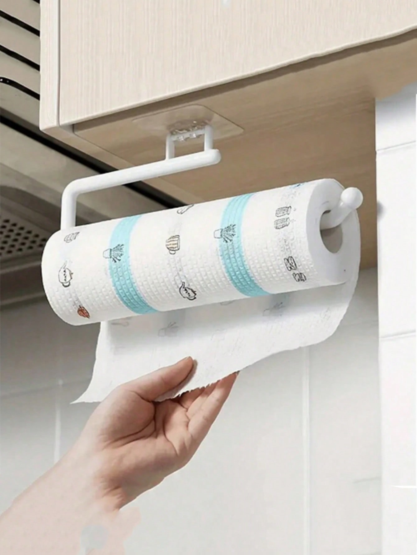 حامل ورق المناشف المطبخي من البولي بروبلين 1 قطعة، حامل لفات ورق التواليت من الفولاذ المقاوم للصدأ ب