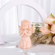 DIY Angel Girl Silicone Mold For Aromatherapy Plaster Candle Resin Ornament | Cute Figurine Mold For Holiday Decor And Home Decoration - Clear - View 1