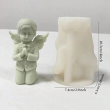 DIY Angel Girl Silicone Mold For Aromatherapy Plaster Candle Resin Ornament | Cute Figurine Mold For Holiday Decor And Home Decoration - Clear - View 2