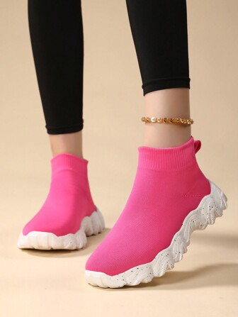 Women's Lightweight, Breathable, Casual, Slip-On, Fashion Sock Sneakers For Walking