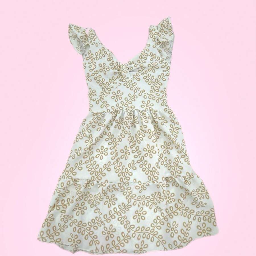 Women's Children's Fashion Printed Dress - 卡其色 - 查看 1