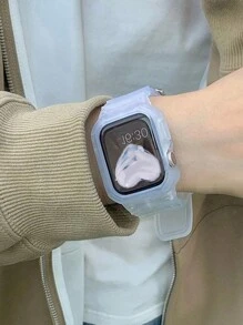 1 Dây đeo đồng hồ thể thao tích hợp TPU silicon màu đen dành cho cả nam và nữ, tương thích với Apple Watch 38mm 40mm 41mm 42mm 44mm 45mm 46mm 49mm, tương thích với Apple Watch Series Ultra 3/2/1 11 10 9 8 SE 7 6 5 4 3 2 1, dây đeo thay thế mềm dẻo, thiết kế nhẹ thoáng khí, phụ kiện dây đeo cổ tay chống mồ hôi cho phòng tập thể dục, chạy bộ ngoài trời, dây đeo thay thế cho đồng hồ thông minh có thể điều chỉnh dễ dàng, quà tặng tuyệt vời cho bạn bè, gia đình, anh ấy, cô ấy, thiết kế hiện đại, phụ kiện dây đeo đồng hồ thông minh thoải mái cả ngày - Trong sáng - Xem 4