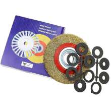 6" Wire Wheel Grinder Bench Grinding Grinder Wire Brush Fine With Reducers - one-size - View 5