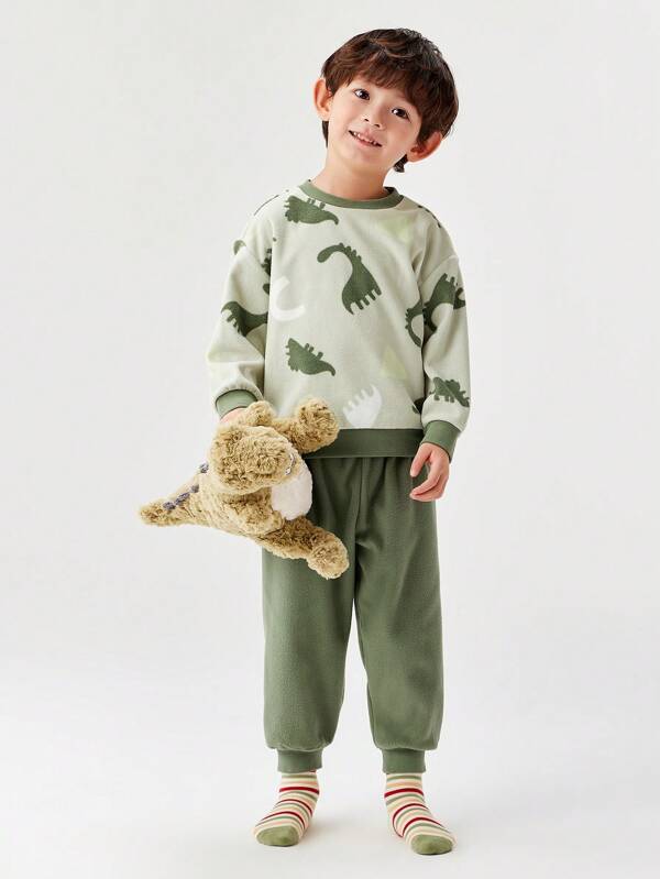 Balabala Kids' Fleece Lounge Set 2024 Winter Cute And Cozy