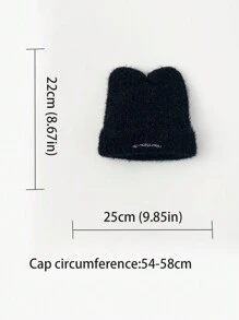 1 chiếc mũ len chống gió và lạnh mùa thu/đông Unisex, mũ len cá nhân hóa màu trơn, mũ ấm thời trang phù hợp cho các cặp đôi, mũ len lông thỏ nhiều màu tùy chỉnh, mũ len lật tai thời trang - Nhiều màu - Xem 10