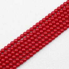 4/6/8/10/12 毫米天然和合成红珊瑚珠，圆形散珠隔珠，适用于 DIY 手链、项链、耳环、时尚珠宝制作、工艺配件 - 紅珊瑚 - 查看 11