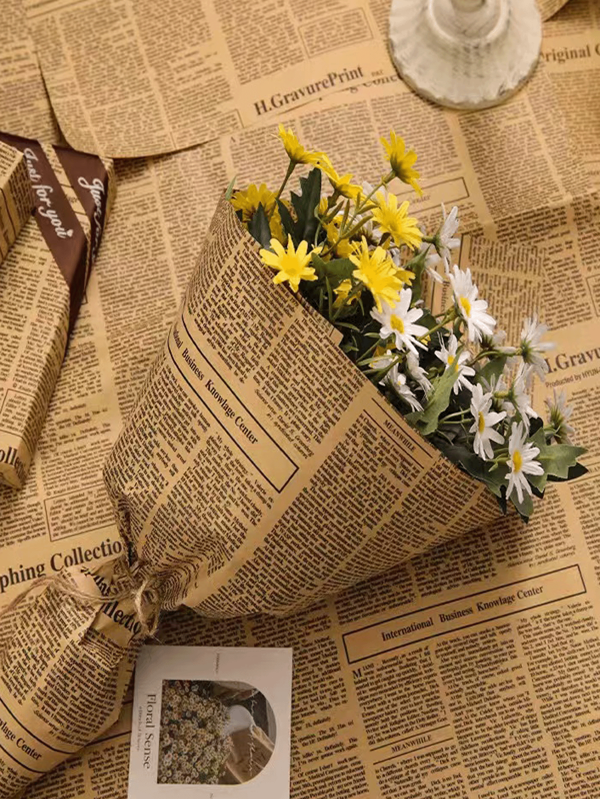10 arkuszy papieru do pakowania w kwiaty w stylu vintage, papier do pakowania prezentów w bukiety, na Walentynki, prezenty na przyjęcia świąteczne