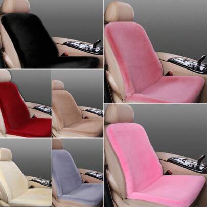 2 buc/Set Huse pentru scaune de mașină din pluș pufoase, pernă și spătar pentru scaunul din față, pernă de scaun auto, caldă iarnă, potrivire universală