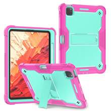 玫瑰红硅胶横支架平板电脑保护套，重型坚固防摔保护套 - 玫紅綠 - 查看 13