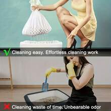 7-Pack Extra Large Cat Litter Liner Bag, Cat Litter Filter Bag, Trash Waste Container, Anti-Odor, Extra Thick , Elastic Drawstring Design, Easily Solve The Problem Of Difficult Cleaning Of Cat Litter, Rectangular, Polyethylene, Suitable For All Cat Litter Boxes , A Reusable, Convenient And Mess-Free Cleaning Solution For - Multicolor - View 5