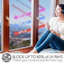 5M One Way Mirror Window Film UV Reflective Privacy Tint Foil Home Glass Sticker - Silver - View 6