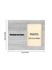 1PC Personalized Photo Frame, Customized Text Photo Frame, Fits 4x6 Inch Photo On Desk Wooden Photo Prints For Family Couple Friend, Custom Text Gifts Birthday Graduation,Multi-Functional,Durable,Waterproof,Anti-Mold,Reusable,Ornamental,Cute,Stylish,Exquisite,Adorable,Tidy,High-Quality,Modern,Custom,Personalized,Unique,Ideal Gifts For Him,Ideal Gifts For Her,Her,Boyfriend,Girlfriend,Mom,Dad,Family,Friends,Daughter,School Students,Kitchen,Dining Room,Bathroom,Living Room,Bedroom,School,Office,Tea Room,Home,Garden,Festive Calendar