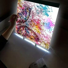1 pezzo Tavoletta luminosa a LED per pittura a diamanti, A3/A4/A5 Tavolo luminoso per disegno e tracciatura, Lightbox fai-da-te, Tavolo luminoso per giochi e apprendimento, Regalo per feste e compleanni, Alimentazione USB, 3 livelli di luminosità, protezione per gli occhi, 3 colori e 3 formati, adatta per pittura a diamanti, disegno, cartoni animati, pittura ad olio, schizzi, pittura con sabbia
