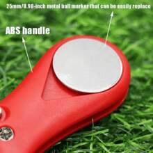 High Quality Golf Ball Marker Tools: Stainless Steel Ball Markers With Magnetic Holder - Durable Portable Golf Outdoor Accessories