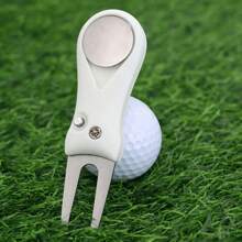 High Quality Golf Ball Marker Tools: Stainless Steel Ball Markers With Magnetic Holder - Durable Portable Golf Outdoor Accessories