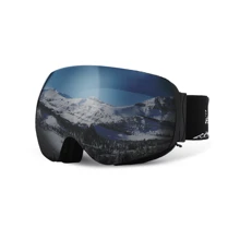 JetBlaze Gafas de esquí, gafas de esquí para hombres y mujeres, gafas para usuarios de gafas, gafas de snowboard para adultos, OTG, UV400, compatibles con casco protector, lente esférica antivaho, lente reflectante