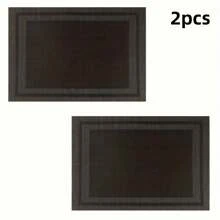 2/4/6 miếng lót đĩa màu đen, miếng lót đĩa PVC chịu nhiệt chống trượt có thể giặt được, miếng lót đĩa ăn bằng vải vinyl dệt dễ vệ sinh - Nhiều màu - Xem 10