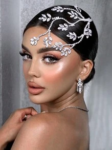 1 件闪亮水钻发夹，银色新娘发饰，适合婚礼派对盘发发型 - 銀色 - 查看 7