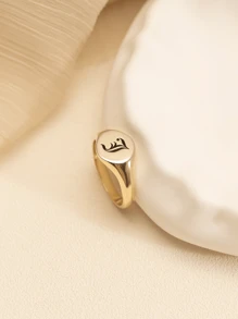 Custom Personalized Old English Initial Ring , Gothic Signet Ring , Custom Gothic Old English Ring , Silver Gothic Initial Ring, Christmas Gifts, Valentine's Day Gifts, Family Gifts,Gift For Women/Men