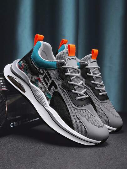 Malla transpirable de moda para hombres con puntera redonda y cordones, mocasines para hombres ligeros y cómodos, zapatillas de tenis para hombres, zapatos casuales con suela antideslizante, adecuados para caminar, correr, ir de excursión, viajar, ir al trabajo, trabajar en la oficina, jugar al baloncesto, hacer ejercicio, citas, uso diario y uso escolar