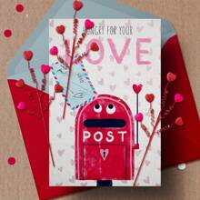 6支情人节装饰插花，心形人造树枝，适用于情人节装饰、婚礼家居装饰、派对装饰用品