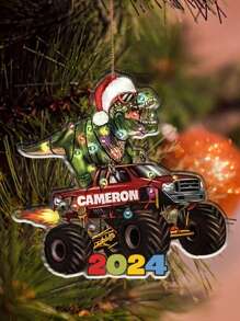 Đồ trang trí Giáng sinh hình khủng long cưỡi ngựa bằng Acrylic tùy chỉnh được cá nhân hóa bằng ảnh của bạn Đồ trang trí ngày lễ độc đáo có hình ảnh trẻ em cưỡi khủng long lễ hội được trang trí bằng đèn Giáng sinh Thêm tên và ảnh của riêng bạn để có một món quà vui nhộn và đáng nhớ - Nhiều màu - Xem 3