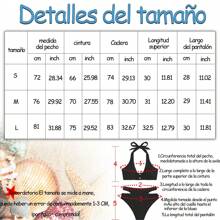 Traje De Baño Bikini Sexy Bañador De Una Pieza Para Dama - Negro - Ver 7