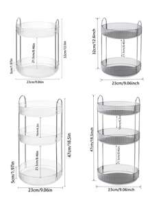 1PC Cosmetics Rotary Storage Rack, Vanity Bathroom Desktop Storage, Suitable For Dressing Table, Bathroom, Kitchen Placement, Rotating Makeup Organizer, 360° Rotating Skin Care Organizer, Bathroom Organizer - Multicolor - View 12