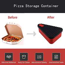 1 pieza Contenedor de almacenamiento de pizza, Contenedor de pizza reutilizable, Caja de almuerzo de silicona, Caja conservadora de frescura, Para trabajadores de oficina, Campamento y Picnics - Multicolor - Ver 6