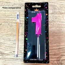 2 Pink Number Birthday Candles Various Ages - 17/71 tuổi - Xem 6