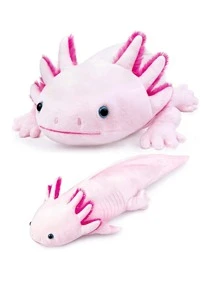 Gran almohada de peluche de ajolote, juguetes de peluche de animales Kawaii, peluches de ajolote rosa, peluches blandos, almohada de peluche suave para regalos de festivales, decoraciones romanas, almohada enorme, almohada de elefante, sudadera con capucha de ajolote