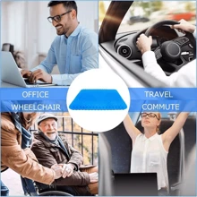 Large Gel Honeycomb Breathable Seat Cushion Thick Cooling Egg Pad Mat WITH COVER - Màu xanh lam - Xem 7