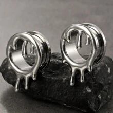 2 件装 316L 不锈钢耳滴管耳塞扩张器穿孔女士男士身体首饰耳塞拉伸器