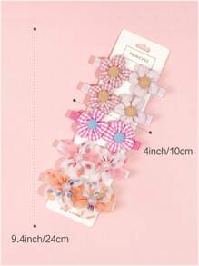 10 kẹp tóc hình hoa năm cánh dễ thương cho bé gái - Nhiều màu - Xem 3