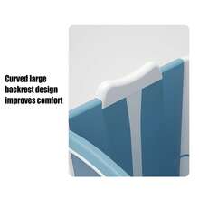 Rainaut Portable Bathtub 53In Collapsible Soaking Bath Tub Blue Thickened Plastic Folding Bathtub Freestanding Bathtub For Adults, Bearing Capacity 92.48lbs (Without Lid) Portable Foldable Bathtub Soaking Standing Bath Tub For Hot Bath Ice Bath Spa The Best Gift/Present For Family&Friends Happy Christmas - Blue - View 9