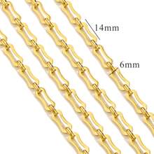 1m Stainless Steel Chain Accessories Stainless Steel Three-Dimensional Diamond Chain Leaf Chain Double Ring Love Chain Electroplated 18K Gold Bone Chain Chain Non-Fading Chain DIY Jewelry Accessories - Chain - View 15