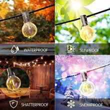 10/25/50/100/200 G40 Indoor And Outdoor String Lights, Breakproof Ball Bulbs, LED Bulbs, Retro Fashion Ball Strings, Easy To Install, Outdoor Camping, Energy Saving , Christmas Decoration, Family Party, Friends And Classmates Party Decoration - 查看 8