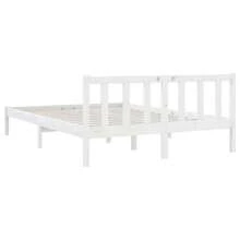 VidaXL Solid Wood Bed White Pine 140x190 Cm - 白色 - 查看 5